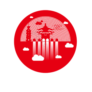 故宫 云朵 101大楼 台湾 剪纸 红色 倒影 剪影