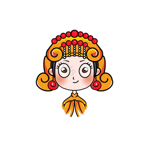 妈祖节 可爱 卡通 人物 珠子 妈祖 宗教 神仙
