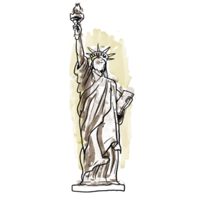 纽约 我爱纽约 自由女神像 涂鸦 美国 USA 旅游 城市