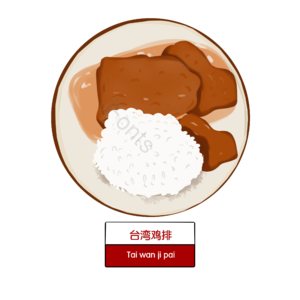 动画片 台湾 小吃 手绘竽 插画用图 特征 一个碟子 美味的食物