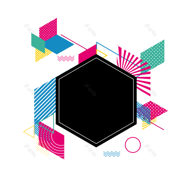 标签图片,插画元素,动画片PNG,几何免抠素材