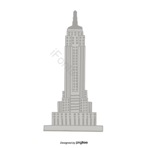 纽约 帝国大厦 灰色 手绘 建筑 纽约标志 建筑 美国标志