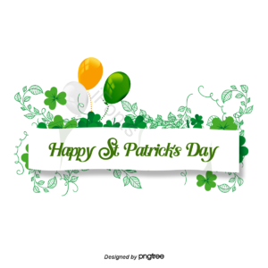 横幅 气球 三叶草 绿色 st Patrick day