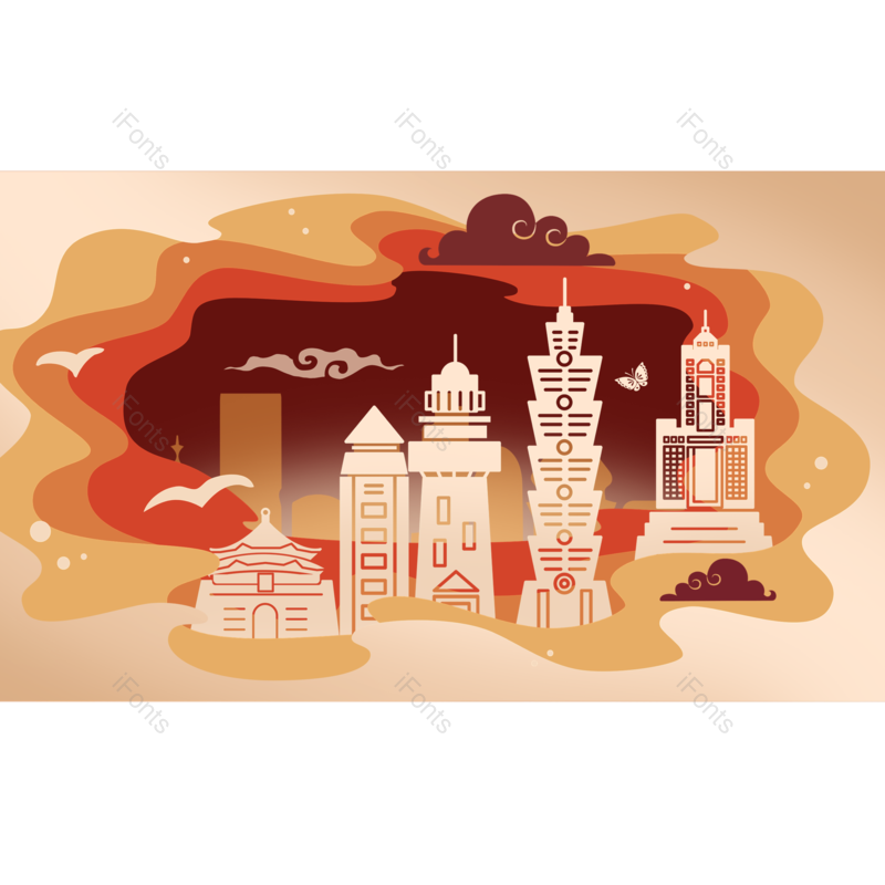 祥云图片,卡通元素,插画PNG,剪纸免抠素材
