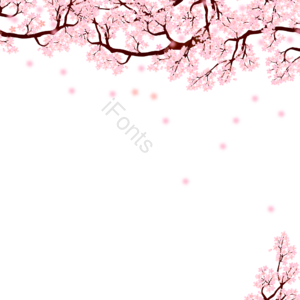 浪漫 樱桃 春天立春 元素 动画片 粉色 白色 高清花