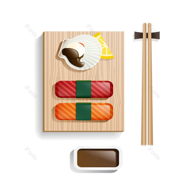 日本图片,日本料理元素,餐饮PNG,手绘免抠素材