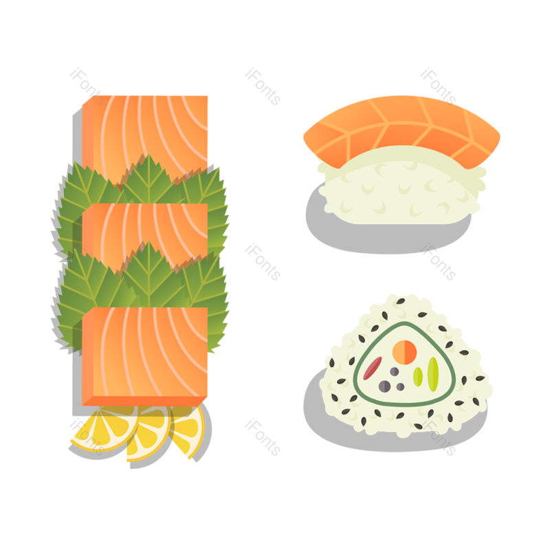 卡通图片,传统美食元素,日式美食PNG,食物免抠素材