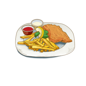 快餐美食 柠檬 煎炸 炸鱼 特色食品 美味的食物 英国 炸薯条