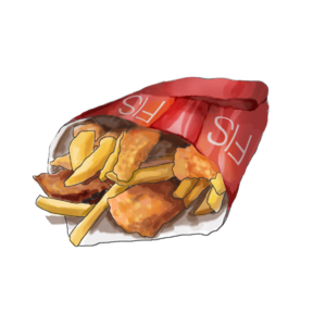 快餐美食 煎炸 炸鱼 特色食品 美味的食物 英国 炸薯条 食欲