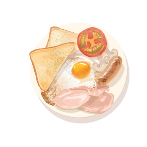 早饭 煎蛋 特色食品 美味的食物 英国 番茄 面包 香肠