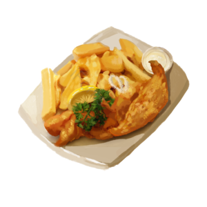 快餐美食 煎炸 炸鱼 特色食品 美味的食物 英国 炸薯条 浸渍