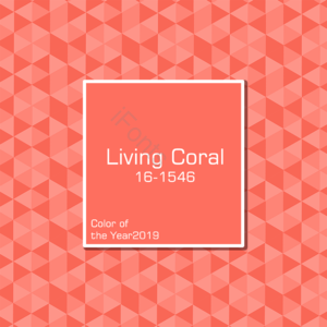 珊瑚红 2019年度颜色 色卡 红色卡 创意 living coral color