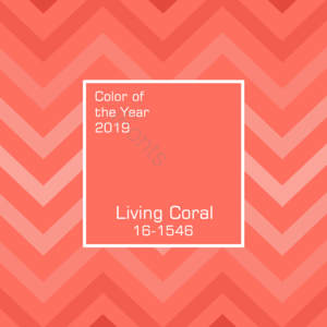 色卡 珊瑚红 几何图形 2019 color of the year2019