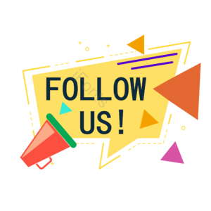 follow us 标签 标签设计 几何 创意 色卡 黄色