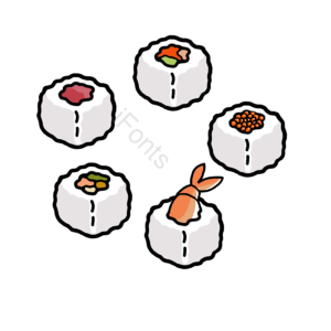 寿司 日本 餐饮 日本料理组合元素 食物剪贴画 寿司剪贴画 日本剪贴画