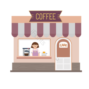 人物 卖方 动画片 咖啡 cafe 垫 购物店 取色