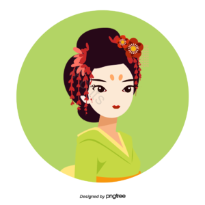 手绘 日本 和服 人物 女性 插画 漂亮