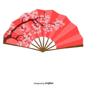 传统 扇子 日本 红色 樱桃剪贴画 日本剪贴画 日本剪贴画 樱花