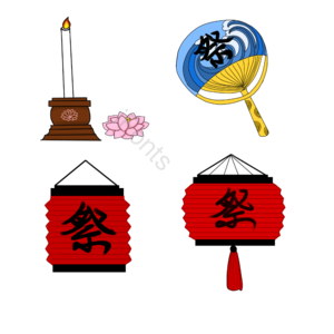 蜡烛 祭祀 牺牲迷 牺牲 莲花 日本祭祀灯笼 祭祀蜡烛 日本祭祀插图
