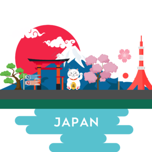 动画片 富士 建筑 旅游踏青 日本 标贴标签 樱花开 红色