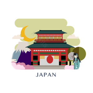 旅游 日本 和服 日本女孩 富士山 樱花