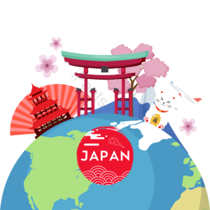 标签 日本 卡通 旅游 建筑 著名 樱花 红色