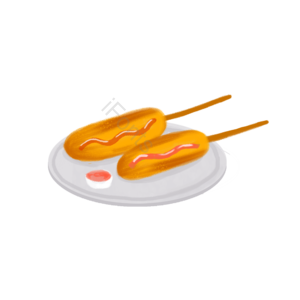 地区美食 美国 美食 美国特色美食 美味 热狗 玉米热狗 玉米狗