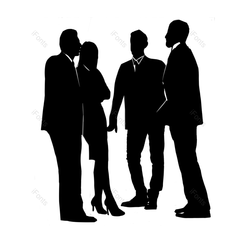 黑白图片,人物元素,合作PNG,商务免抠素材