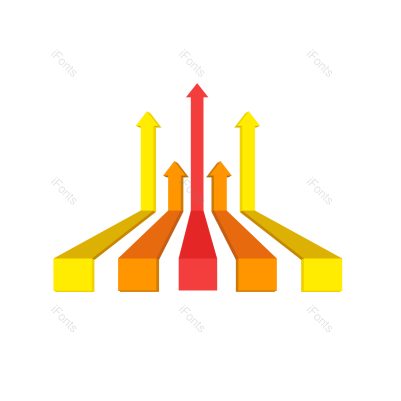 元素图片,箭头元素,商务PNG,红色免抠素材