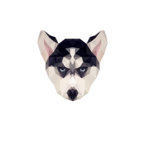 哈士奇 狗狗 lowpoly 元素 帅气 头像
