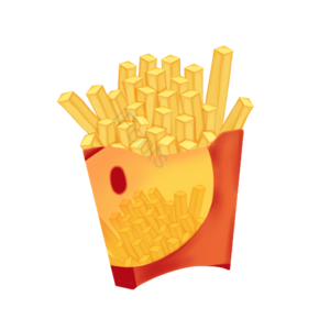 美国 美食 快餐 薯条 插画 卡通 手绘 美味