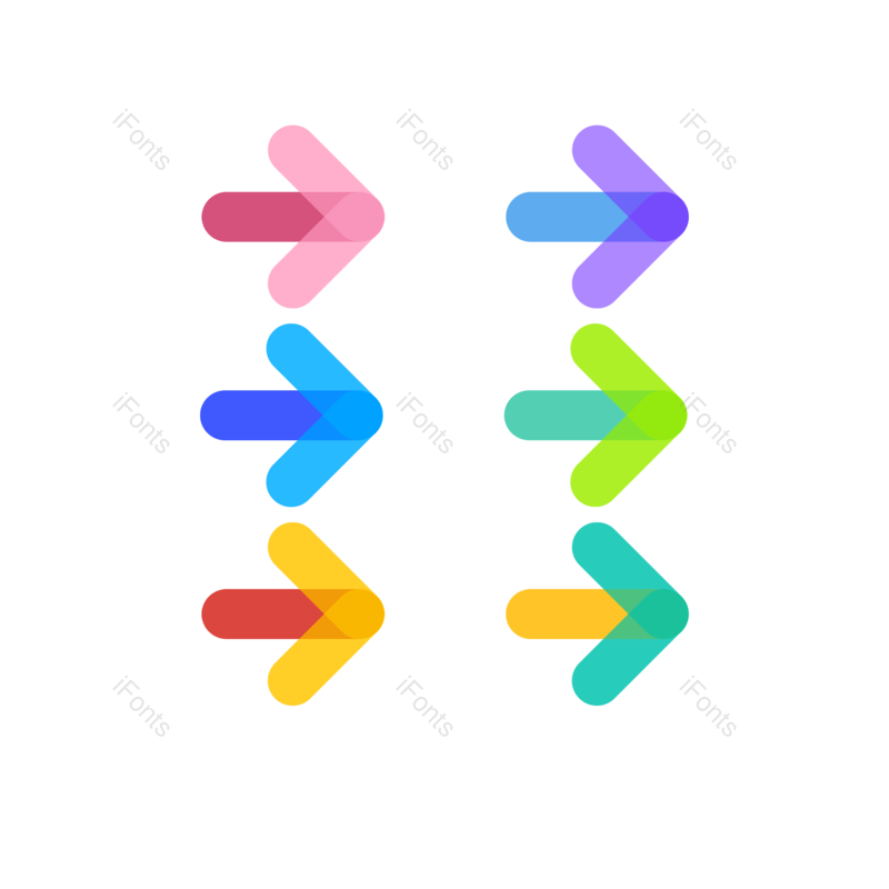 元素图片,箭头元素,商务PNG,彩色免抠素材