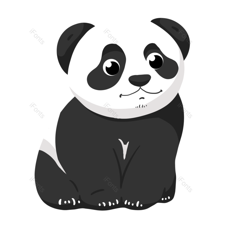 卡通图片,插画元素,黑白PNG,手绘免抠素材
