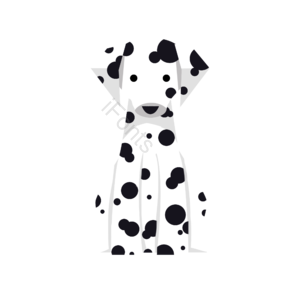 狗 犬 斑点狗 动物 卡通 可爱 斑点 宠物