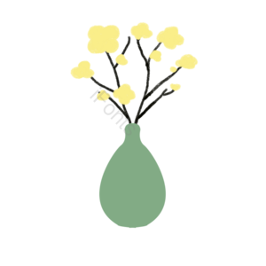 插花 装饰 植物 花呗 花瓶 黄色 花瓶 花卉剪贴画
