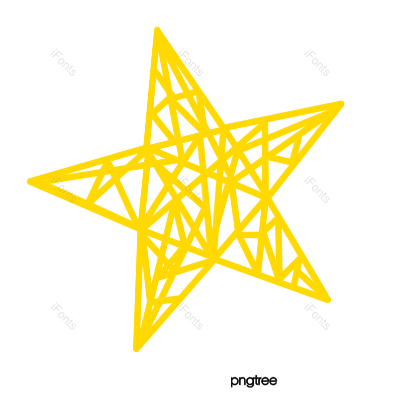 线条图片,元素元素,镂空PNG,黄色免抠素材