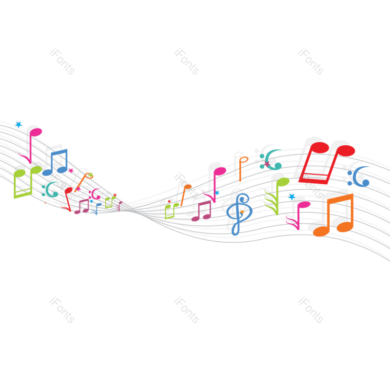 彩带图片,海报装饰元素,彩色PNG,音乐图标免抠素材