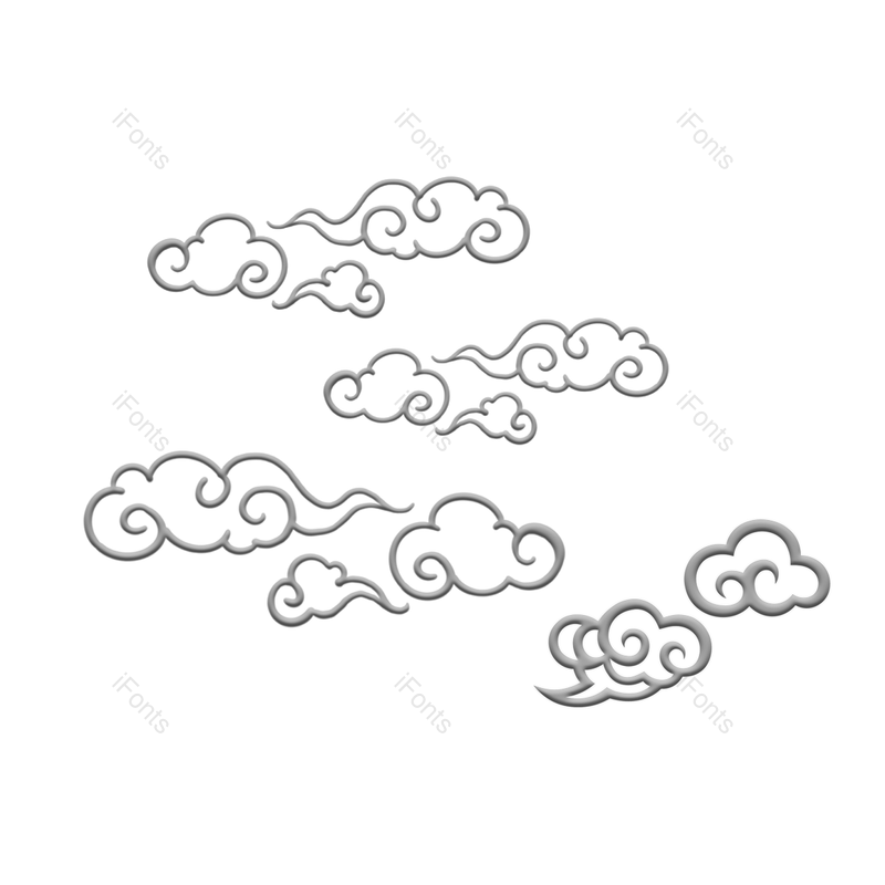 立体图片,灰色元素,云彩PNG,免抠素材