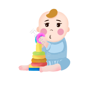 可爱 卡通 插画 手绘 形象设计 小孩 娃娃 宝宝