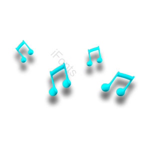 蓝色 绿色 立体 音符 音乐 符号 C4D