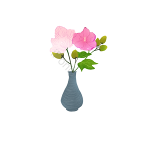 盛开 插花 装饰 植物 粉色 绿叶叶子 花呗 花瓶