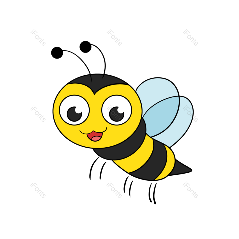 蜜蜂图片,卡通蜜蜂元素,动画片PNG,黄色免抠素材