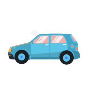 小汽车 手绘 车辆设计 汽车 插画 交通工具 矢量图 扁平化