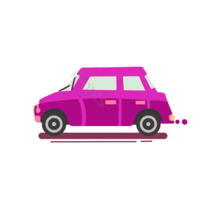 小汽车 插画 蓝色 汽车 手绘 车辆设计 扁平化 矢量图