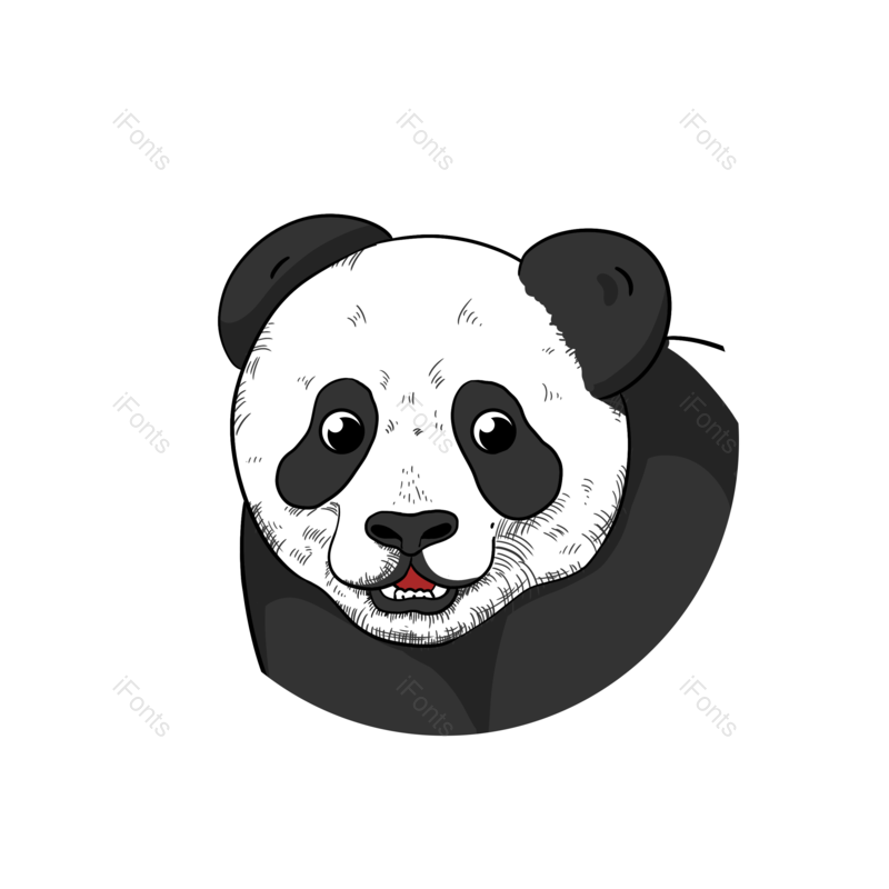 卡通图片,黑白元素,简约PNG,头像免抠素材