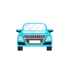 手绘 小汽车 插画 蓝色 汽车 汽车正面 车辆设计 车