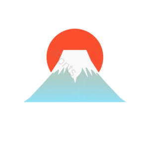 简约 插画 日本 元素 富士山
