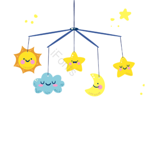 婴儿玩具 欢迎 出生 挂件  星星 月亮