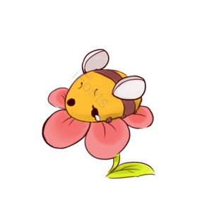 小蜜蜂 可爱 圆滚滚蜜蜂 卡通风格 花朵 花与蜜蜂 哭泣 大眼睛