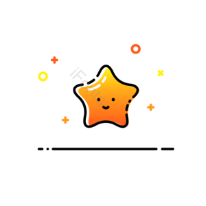 MBE 星 渐变 卡通 橙色 渐变